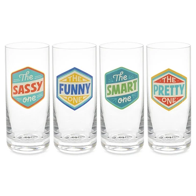 Badges of Honor Funny Drinking Glasses, Set of 4 for only USD 29.99 | Hallmark