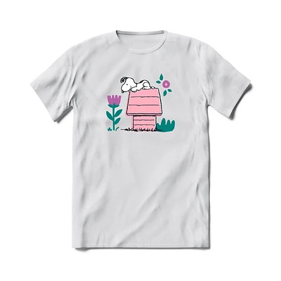 Brief Insanity Snoopy on Pink Doghouse White T-Shirt for only USD 27.99 | Hallmark