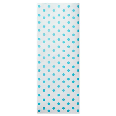 Aqua Blue Polka Dots Tissue Paper, 4 sheets for only USD 1.99 | Hallmark