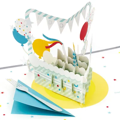 Hooray Cake and Balloons 3D Pop-Up Birthday Card for only USD 12.99 | Hallmark