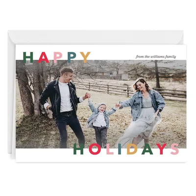 Personalized Happy Holidays Photo Card for only USD 4.99 | Hallmark
