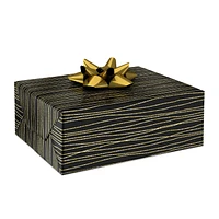 Gold Stripes on Black Wrapping Paper, 17.5 sq. ft. for only USD 4.99 | Hallmark
