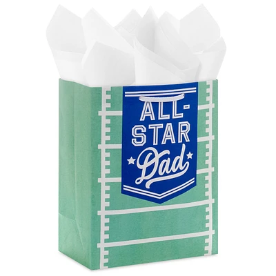9.6" All-Star Dad Football Field Medium Father's Day Gift Bag With Tissue Paper for only USD 4.99 | Hallmark