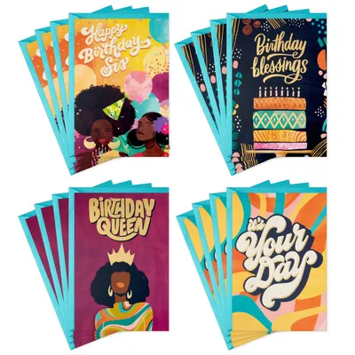 Bold and Uplifting Assorted Birthday Cards for Her, Pack of 16 for only USD 9.99 | Hallmark