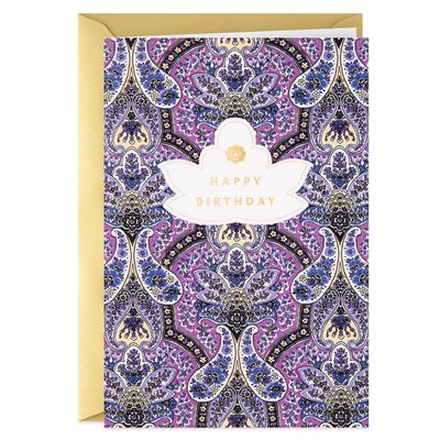 Purple Paisley Golden Moments Birthday Card for only USD 3.99 | Hallmark