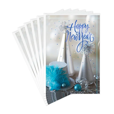 Silver Party Hats New Year’s Cards, Pack of 6 for only USD 5.99 | Hallmark