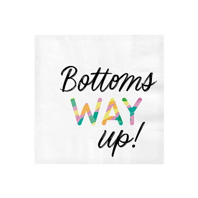 White "Bottoms Way Up" Cocktail Napkins, Set of 16 for only USD 4.49 | Hallmark