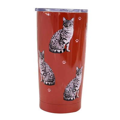 E&S Pets Silver Tabby Cat Stainless Steel Tumbler, 20 oz. for only USD 24.99 | Hallmark
