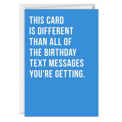 Text Message Funny Birthday Card