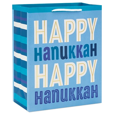 13" Happy Hanukkah on Blue Large Gift Bag for only USD 4.49 | Hallmark