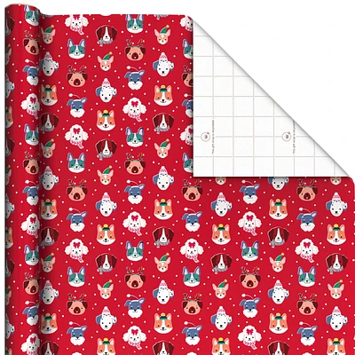 Playful Pups on Red Wrapping Paper Roll, 35 sq. ft. for only USD 4.99 | Hallmark