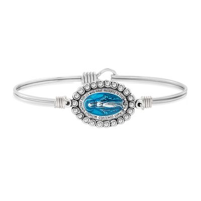 Luca + Danni Silver Crystal Miraculous Bangle Bracelet