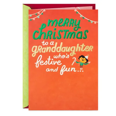 Festive and Fun Christmas Card for Granddaughter for only USD 3.99 | Hallmark