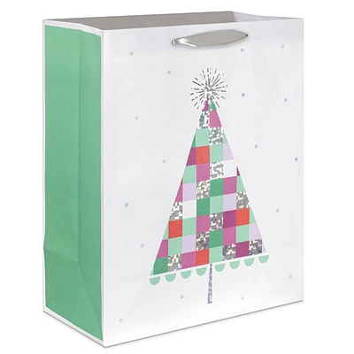 13" Tinsel Tree on Cream Large Christmas Gift Bag for only USD 4.99 | Hallmark