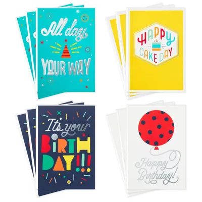 Bold and Bright Assorted Birthday Cards, Pack of 12 for only USD 7.99 | Hallmark