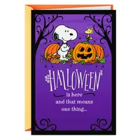 Peanuts® Snoopy and Woodstock With Pumpkins Halloween Card for only USD 2.00 | Hallmark