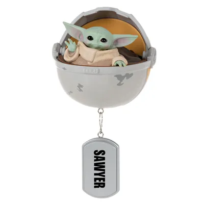 Star Wars: The Mandalorian™ Grogu™ in Hovering Pram Personalized Ornament, Custom Text for only USD 25.99 | Hallmark