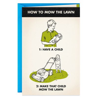 How to Mow the Lawn Funny Father's Day Card