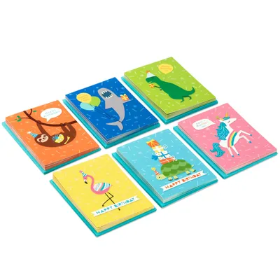 Cute Animals Assorted Blank Kids Birthday Cards, Pack of 48 for only USD 12.99 | Hallmark