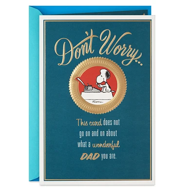 Peanuts® Snoopy Wonderful Dad Father's Day Card With Mini Card for only USD 5.99 | Hallmark
