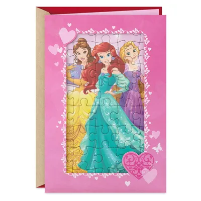 Disney Princess Valentine's Day Card With Puzzle for only USD 6.99 | Hallmark