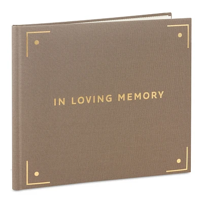In Loving Memory Taupe Linen Guest Book for only USD 22.99 | Hallmark