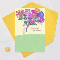 Bunny Holding Flower Bouquet Thinking of You Easter Card for only USD 2.00 | Hallmark