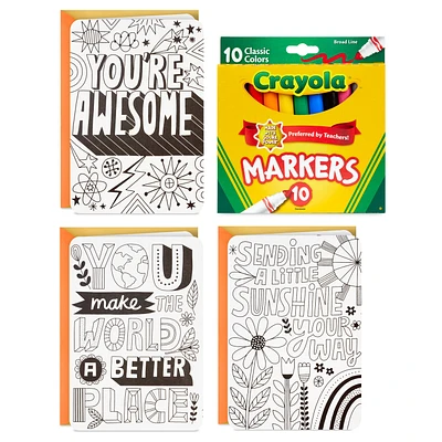 Crayola® Coloring Cards and Marker Gift Set for only USD 2.99-3.99 | Hallmark