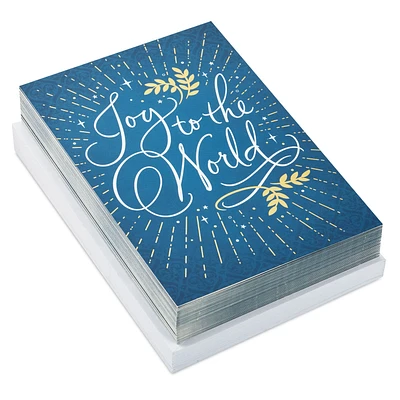 Joy to the World on Blue Boxed Christmas Cards, Pack of 40 for only USD 15.49 | Hallmark