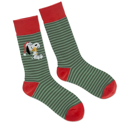 Peanuts® Santa Snoopy and Woodstock Crew Socks for only USD 14.99 | Hallmark