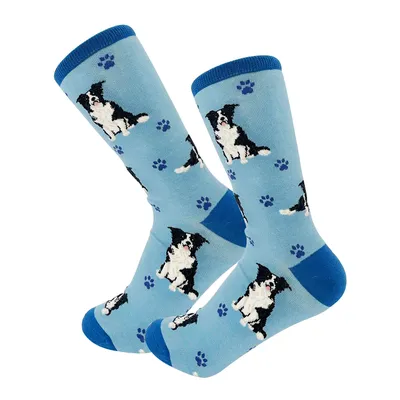 E&S Pets Border Collie Novelty Crew Socks for only USD 11.99 | Hallmark