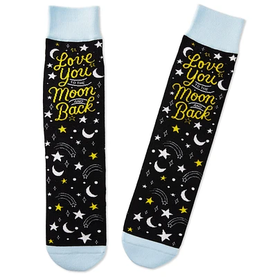 Love You To the Moon and Back Novelty Crew Socks for only USD 12.99 | Hallmark
