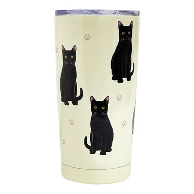 E&S Pets Black Cat Stainless Steel Tumbler, 20 oz. for only USD 24.99 | Hallmark