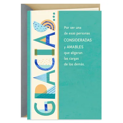 Gracias Lettering Spanish-Language Thank-You Card for only USD 3.59 | Hallmark