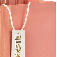 13" Gold Lines on Coral Large Gift Bag for only USD 4.99 | Hallmark