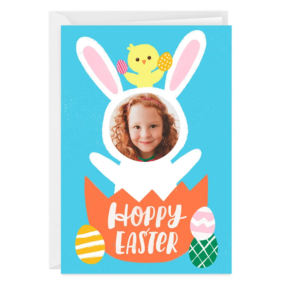 Personalized Bunny Face Hoppy Easter Photo Card for only USD 4.99 | Hallmark