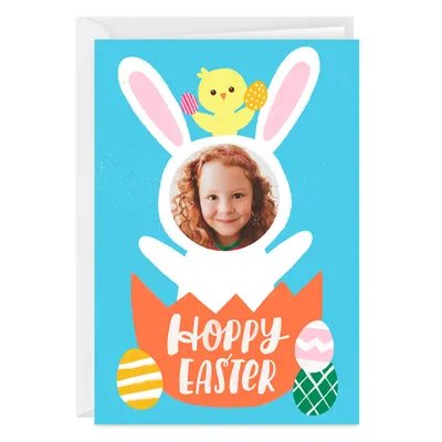 Personalized Bunny Face Hoppy Easter Photo Card for only USD 4.99 | Hallmark