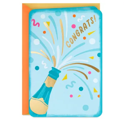 Bottle of Champagne and Confetti Congratulations Card for only USD 2.99 | Hallmark