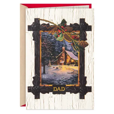 Thomas Kinkade Caring and Devoted Christmas Card for Dad for only USD 4.99 | Hallmark