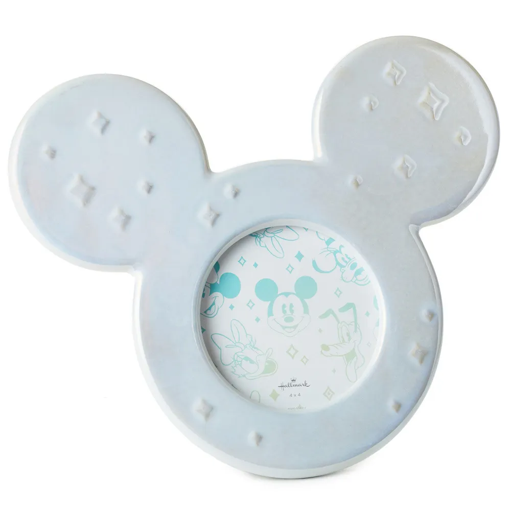 Disney 100 Years of Wonder Mickey Ears Ceramic Picture Frame, 4x4 for only USD 26.99 | Hallmark