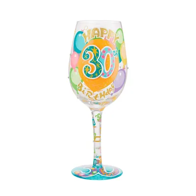 Lolita Happy 30th Birthday Handpainted Wine Glass, 15 oz. for only USD 29.99 | Hallmark