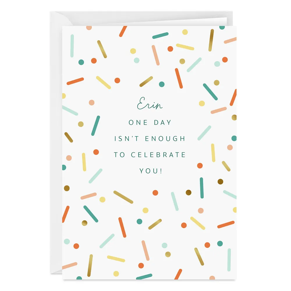 Colorful Confetti Folded Photo Card for only USD 4.99 | Hallmark