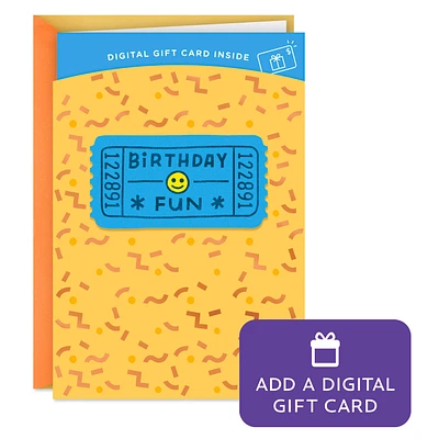 Fun Ticket Gift Card Greeting Birthday Card for only USD 4.99 | Hallmark