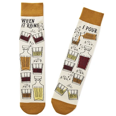 When It Rains, I Pour Funny Crew Socks for only USD 12.99 | Hallmark