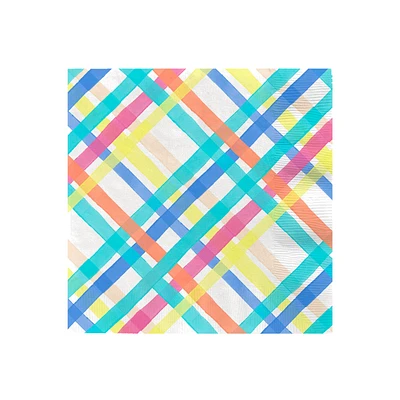 Bright Pastel Plaid Dinner Napkins, Set of 16 for only USD 4.99 | Hallmark