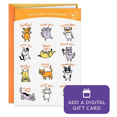 Can't Say Thanks Enough Cats and Dogs Gift Card Greeting Thank-You Card for only USD 4.99 | Hallmark