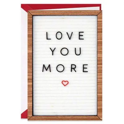 Love You More Letter Board Birthday Card for only USD 8.99 | Hallmark