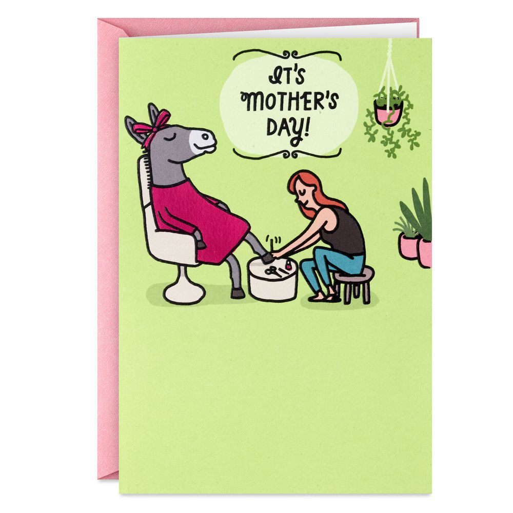Hallmark Treat Yo' Ass Donkey Spa Funny Mother's Day Card ...