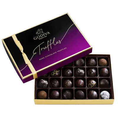 Godiva Assorted Signature Dark Chocolate Truffles Gift Box, 24 Pieces for only USD 65.00 | Hallmark