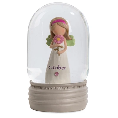 Blossom Bucket October Birthstone Angel Snow Globe, 4.2" for only USD 22.99 | Hallmark